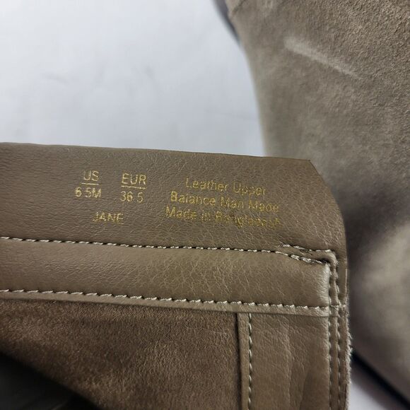 Sam Edelman Jane Desert Olive Suede Ankle Booties Size 6.5M - Picture 16 of 16